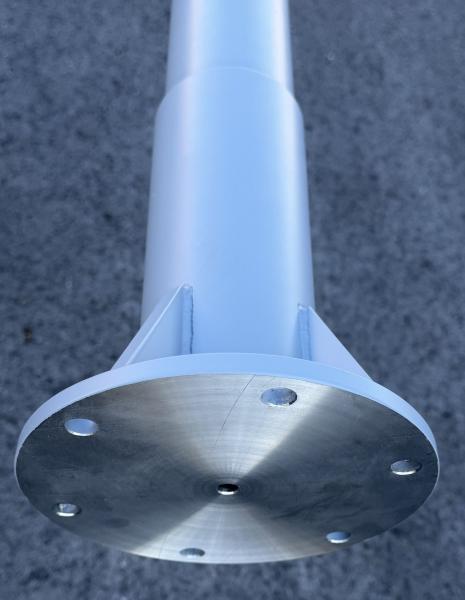 Base of Rigid transceiving self- supporting HF monopole of 10 m height